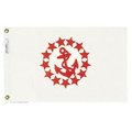 Annin Flagmakers Annin Flagmakers 251700WE Nyl-Glo Commodore Rear Flag-12 in. X 18 in. 251700WE